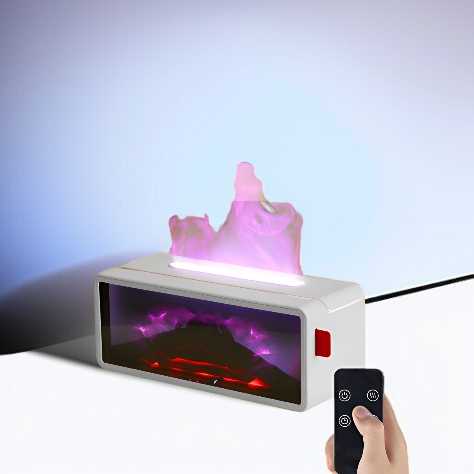 3D-Kaminflammen Aroma-Luftbefeuchter mit Fernbedienung und Farbwechsel