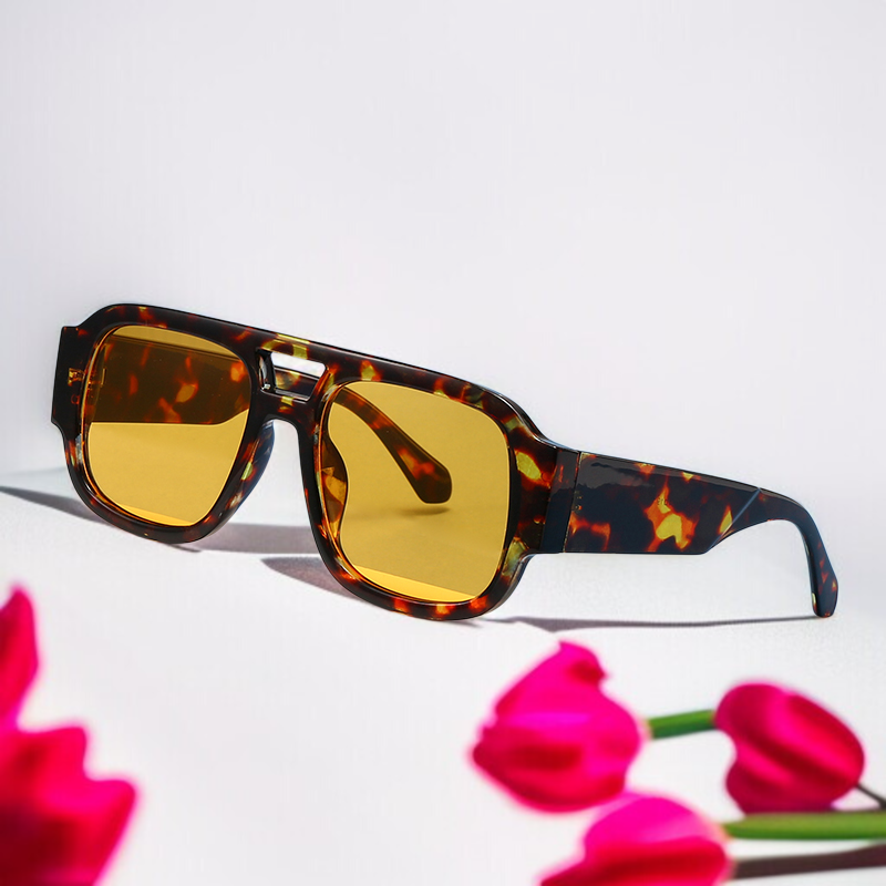 Vintage Sonnenbrille mit eckigem Rahmen im koreanischen Stil