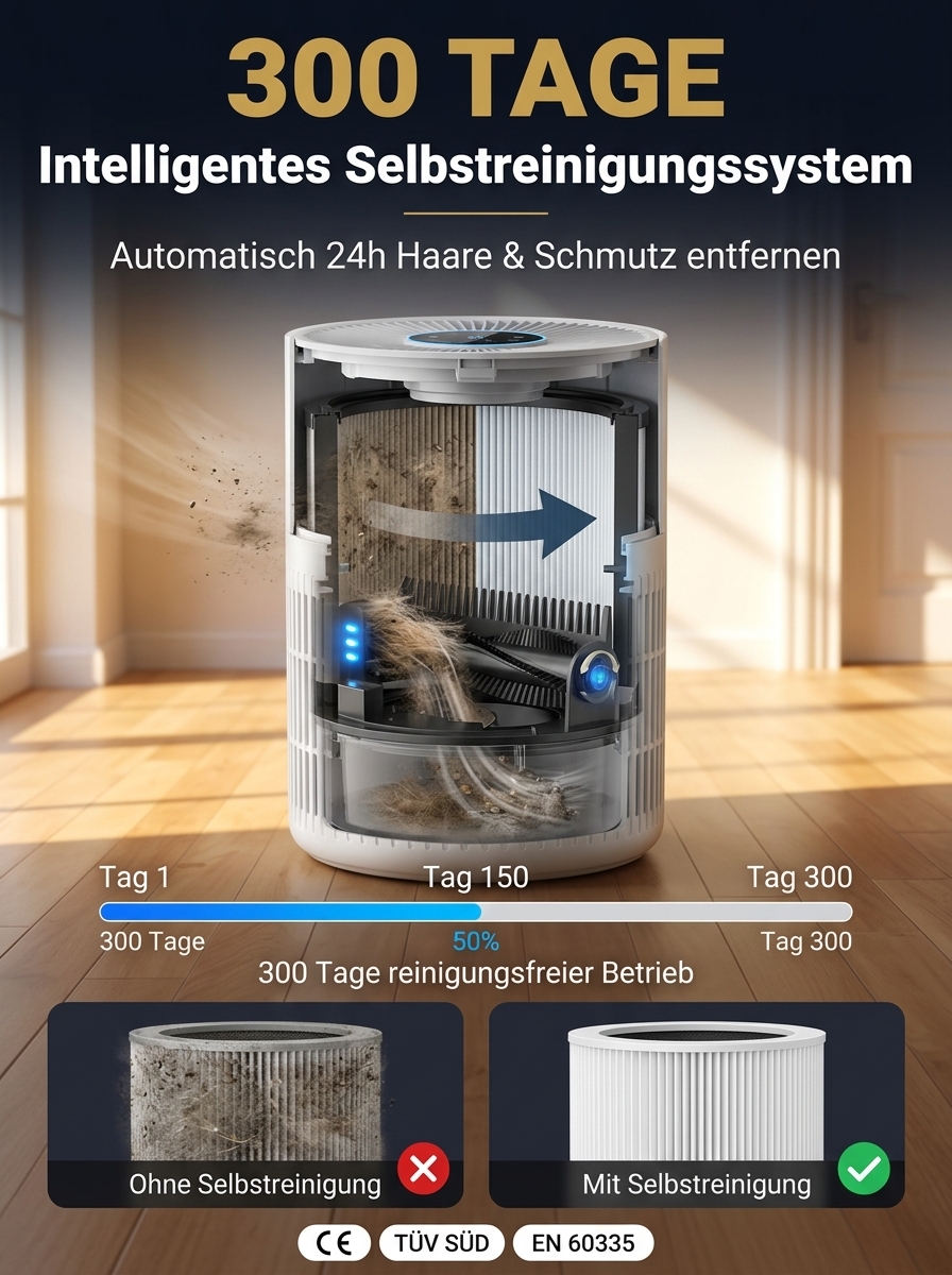 🚀 Die Luftreiniger-Revolution: 100m² reine Luft in nur 3 Minuten!