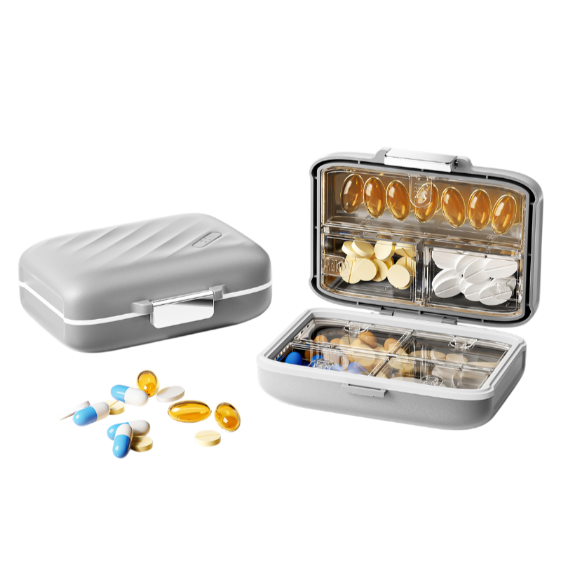 Frosted Pillendose 7 Tage Medikamentendosierer Tragbar