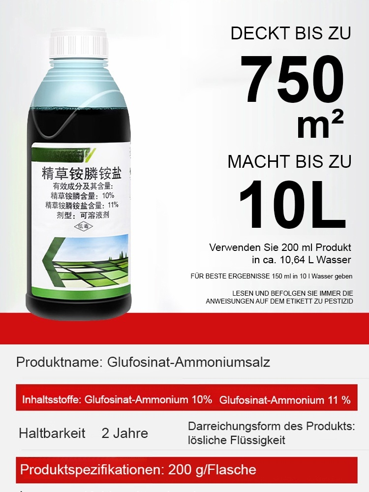 [Unkraut wegsprühen] Nährstofflösung, die Ernten und Land nicht schädigt