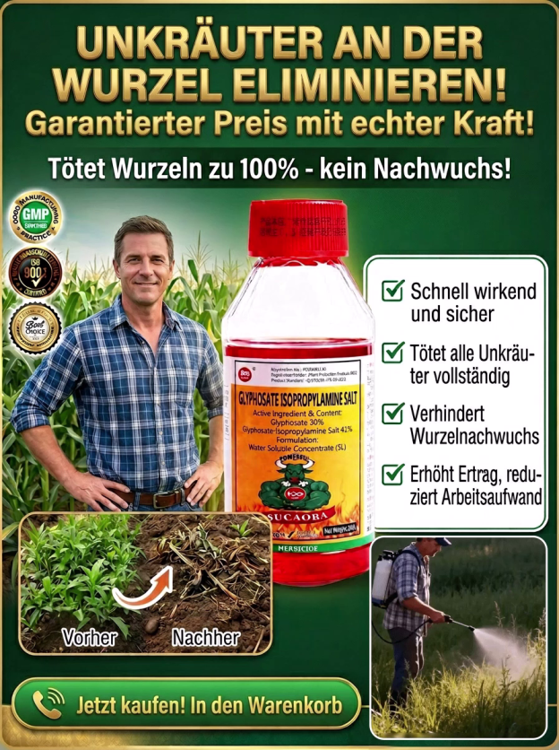 [Unkraut stirbt nach einmaligem Sprühen] Unkrautvernichtungsmittel für Obstgärten und Brachflächen