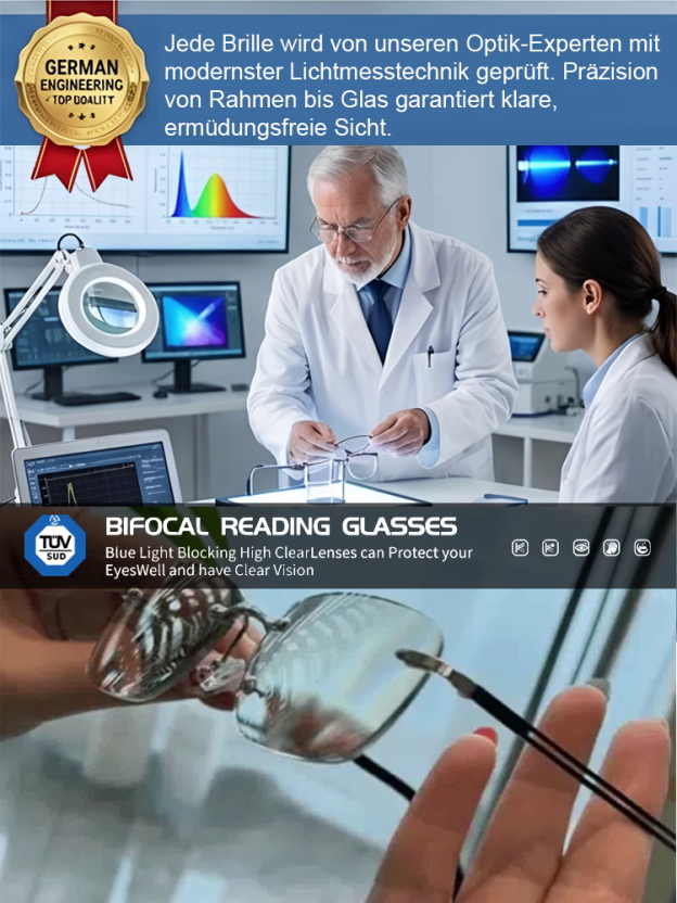 Intelligente ultraleichte Blaulichtfilter-Brille mit Farbwechsel und Zoomfunktion