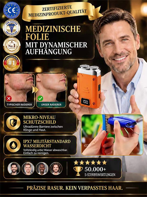 [Sofortige Bartentfernung] Mini-Rasierer mit LCD-Anzeige – ein praktisches Rasier-Wunder