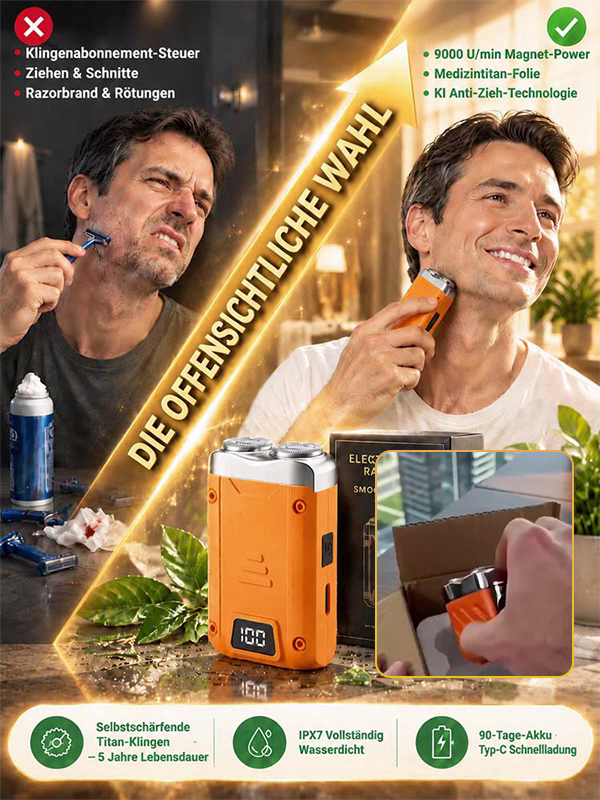[Sofortige Bartentfernung] Mini-Rasierer mit LCD-Anzeige – ein praktisches Rasier-Wunder
