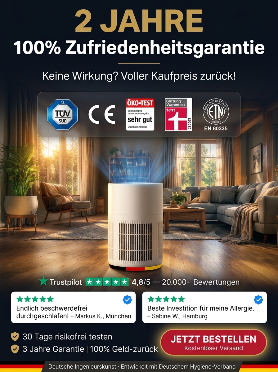 🚀 Die Luftreiniger-Revolution: 100m² reine Luft in nur 3 Minuten!
