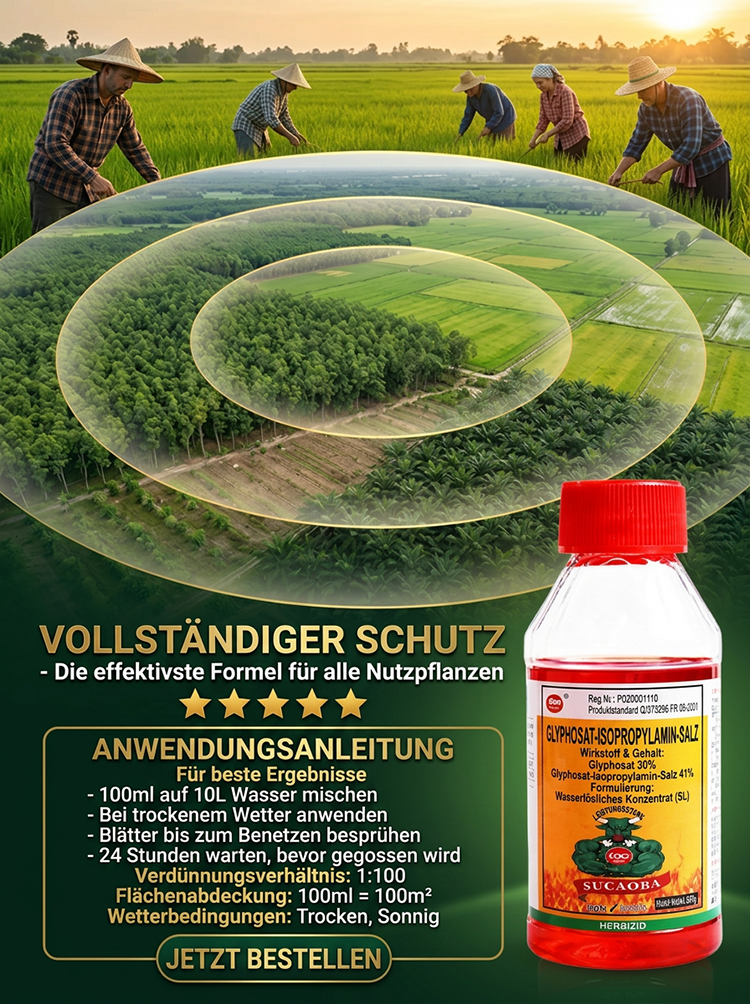 [Unkraut stirbt nach einmaligem Sprühen] Unkrautvernichtungsmittel für Obstgärten und Brachflächen