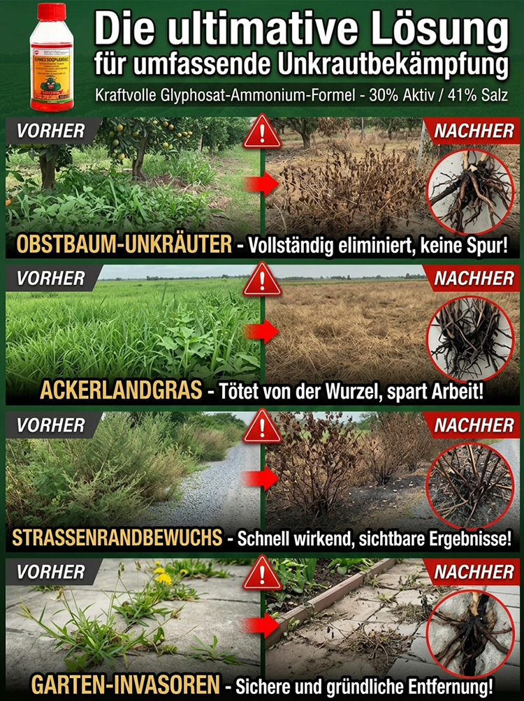 [Unkraut stirbt nach einmaligem Sprühen] Unkrautvernichtungsmittel für Obstgärten und Brachflächen