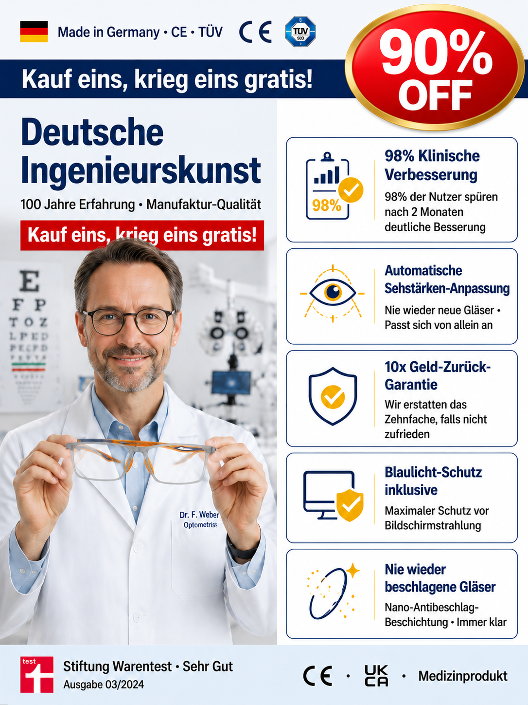 Die intelligente Brille mit Autofokus, entwickelt von einer jahrhundertalten Brillenmanufaktur!