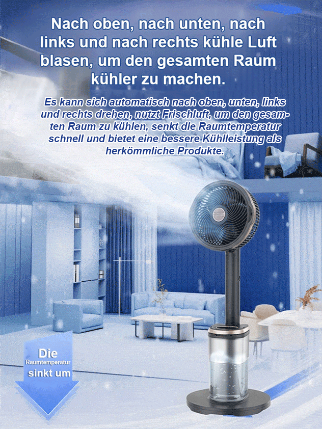 Der geräuscharm Standventilator mit Energiesparmodus und Zirkulationsfunktion