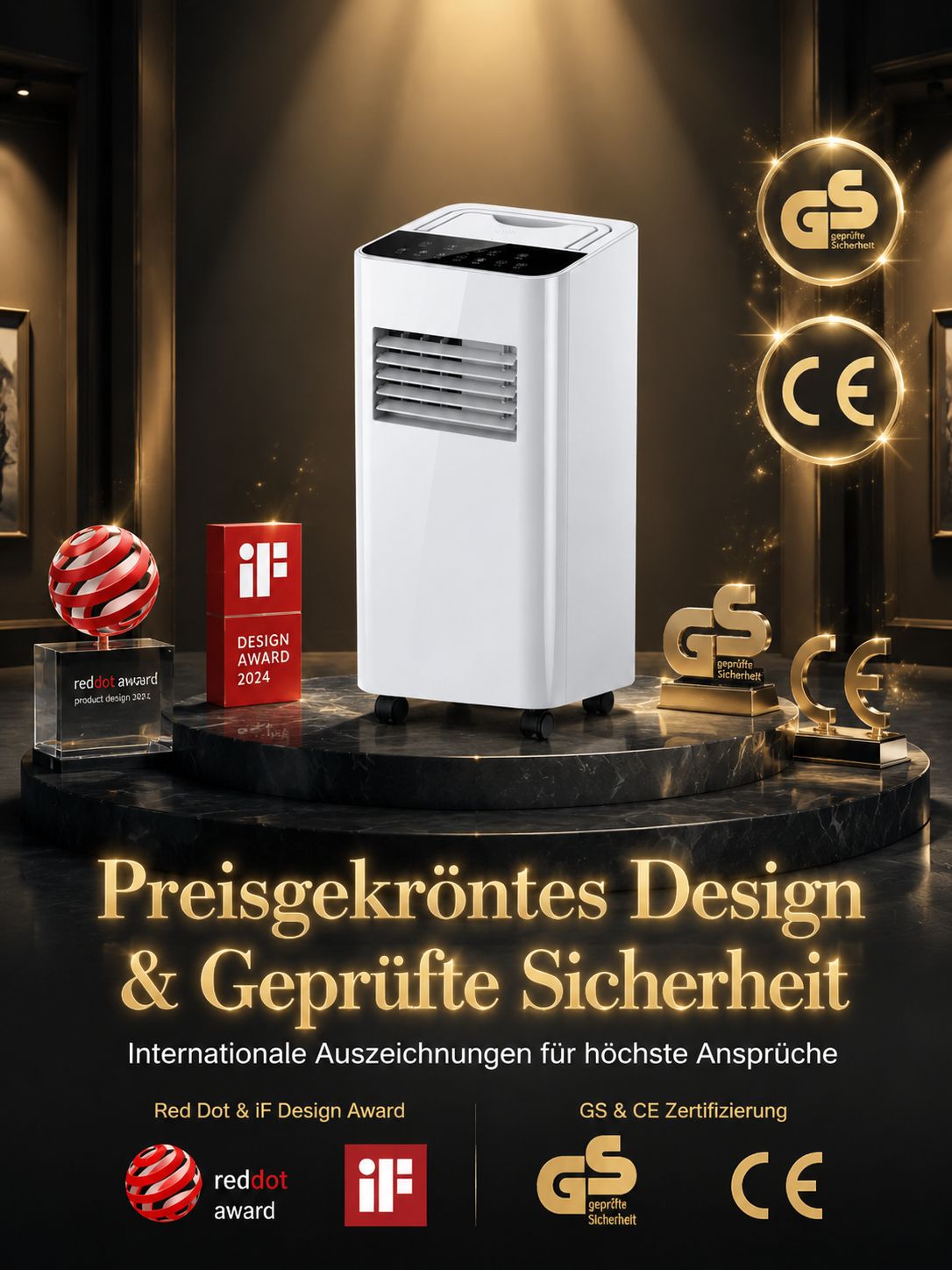 Mobile Klimaanlage ohne Montage