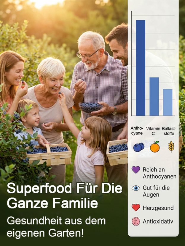 Bio-Blaubeerpflanze mit großen Früchten und hoher Ernte (Rückgabegarantie)