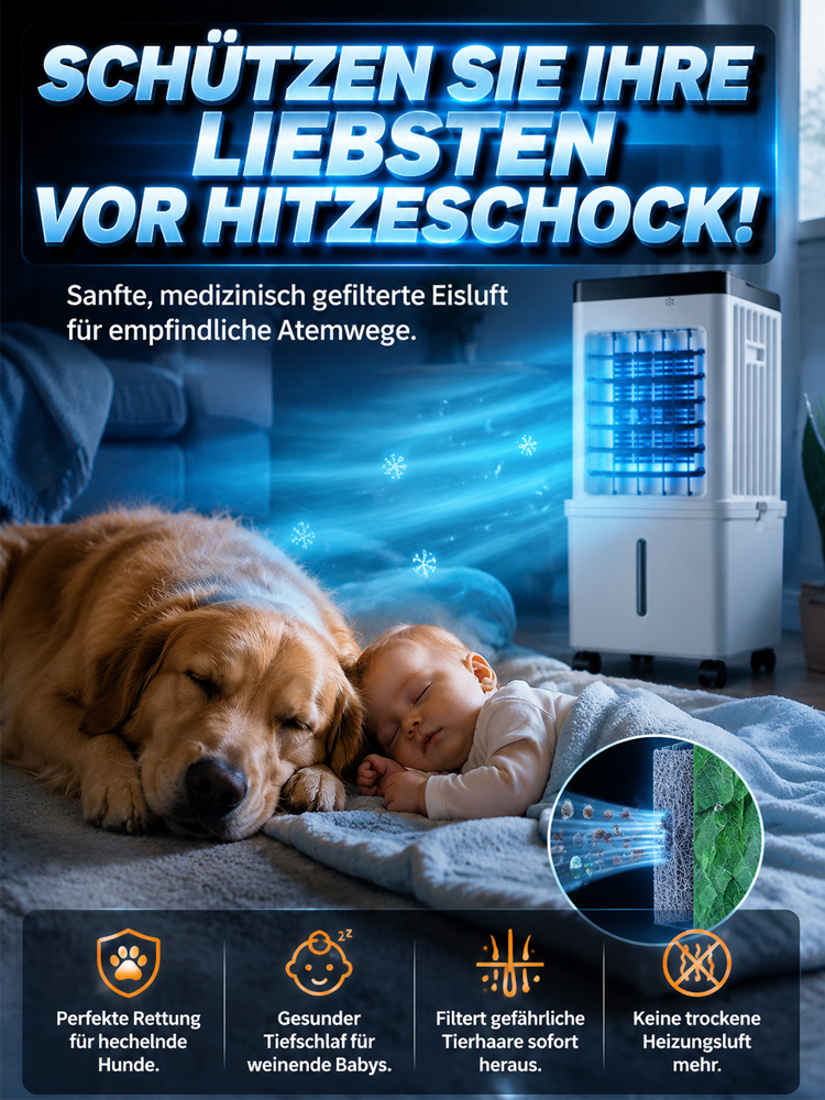  Tragbarer Ventilator mit Kühlfunktion – keine Installation erforderlich