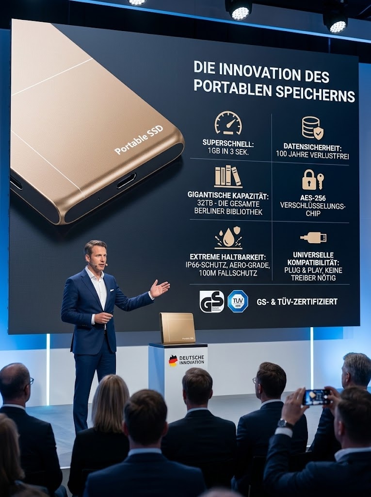 [BSI-Standard] 32TB High-Capacity SSD – HD-Film in 3 Sek. übertragen – Lebenslange Garantie