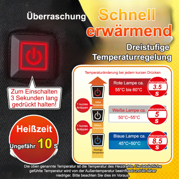 Elektrisch beheizte warme Handschuhe für Damen und Herren