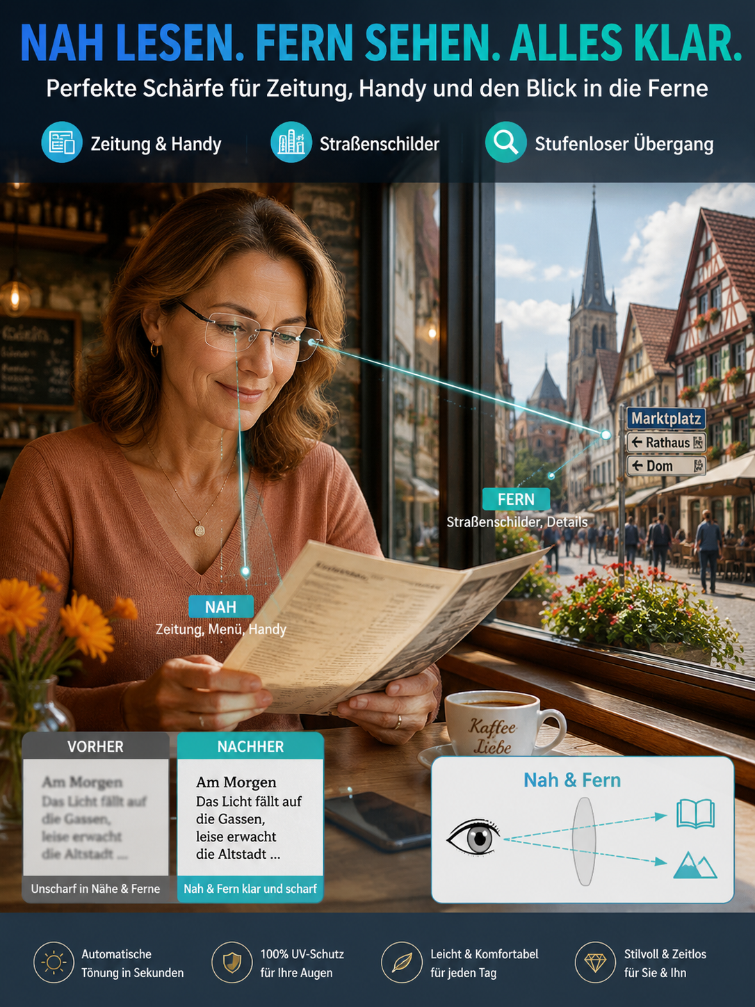 3-in-1 Smarte Brille: Autofokus In 0,2s: Sicht Wie Mit 20!