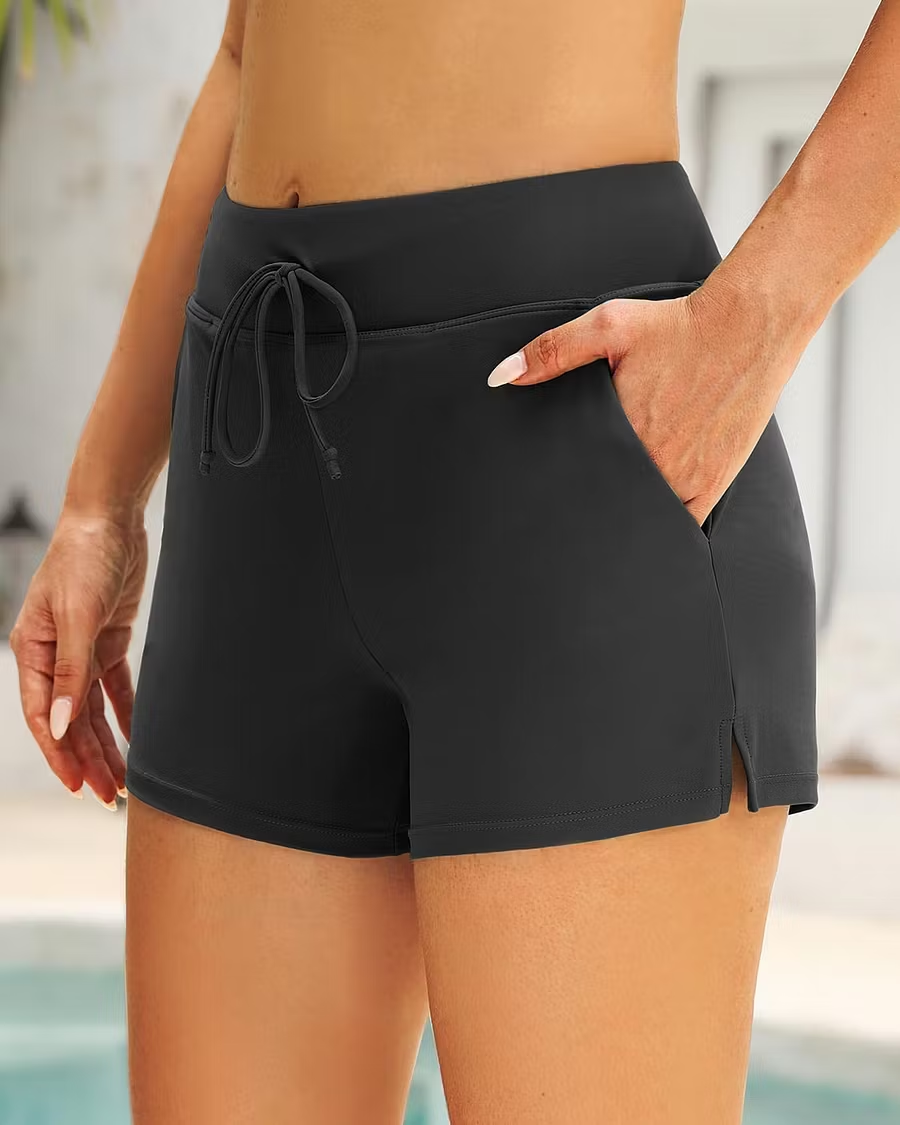 Two Piece Tankini Swimsuits for Women Tummy Control Bathing Suit with Shorts Athletic Two Side Pockets Swimwear