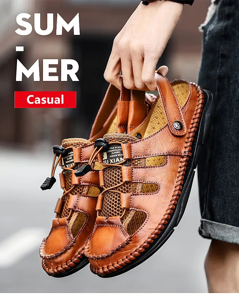 kaegreel handmade leather shoes sandals slippers 31269 brown