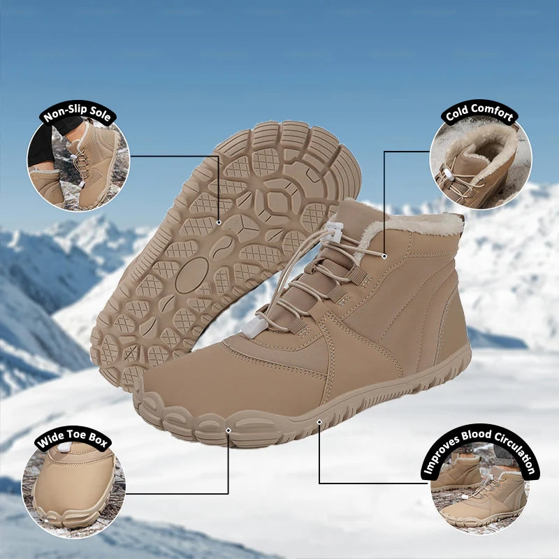 kaegreel winter barefoot shoes snow boots 31495 khaki