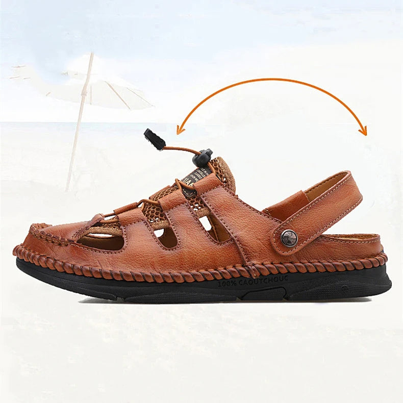kaegreel handmade leather shoes sandals slippers 31269 brown