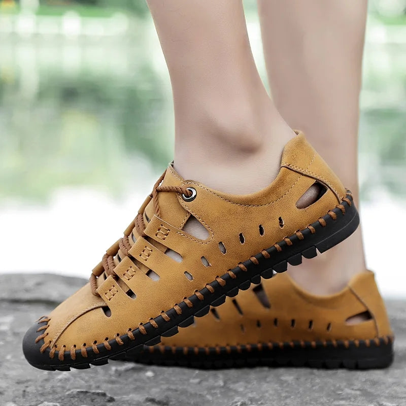 kaegreel handmade leather shoes sandals slippers 31295 brown