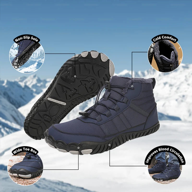 kaegreel winter barefoot shoes snow boots 31491 dark blue