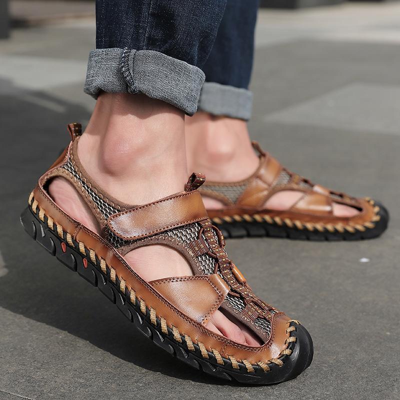 kaegreel handmade leather shoes sandals slippers 148010 light brown