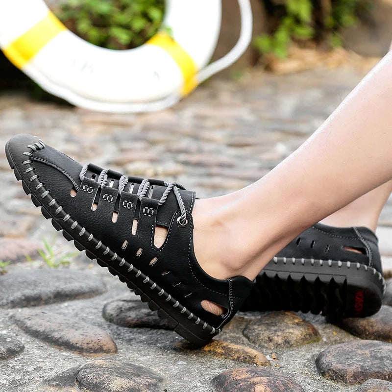 kaegreel handmade leather shoes sandals slippers 31295 black 