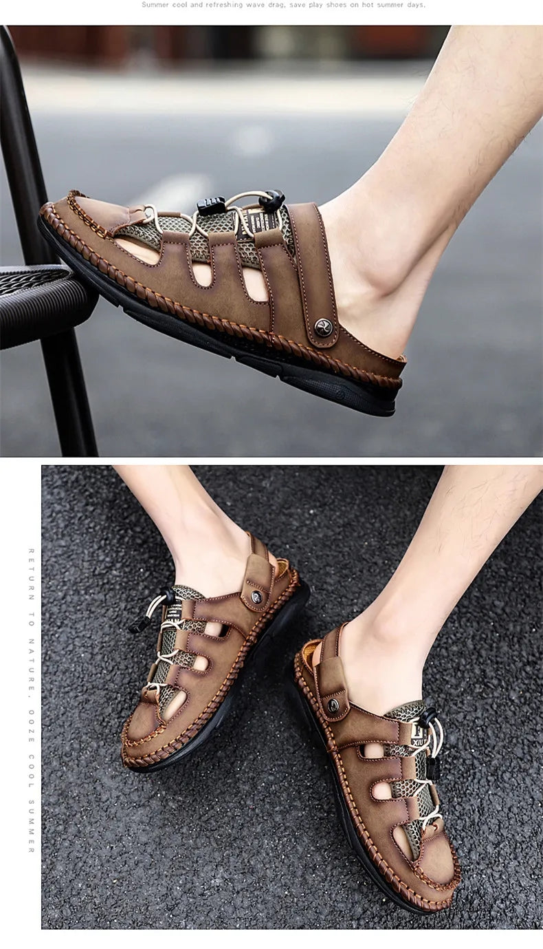 kaegreel handmade leather shoes sandals slippers 31269 khaki