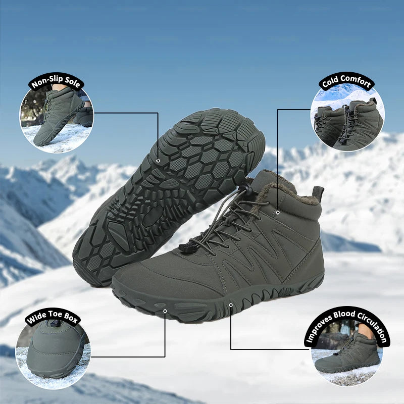 kaegreel winter barefoot shoes snow boots 31492 army green