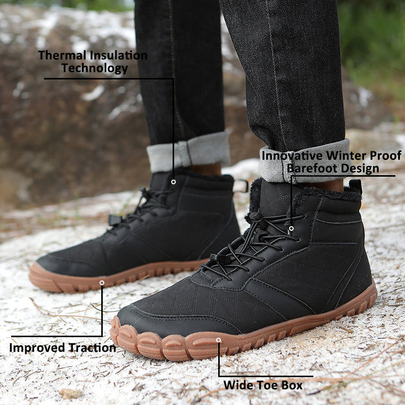 kaegreel winter barefoot shoes snow boots 31576 black