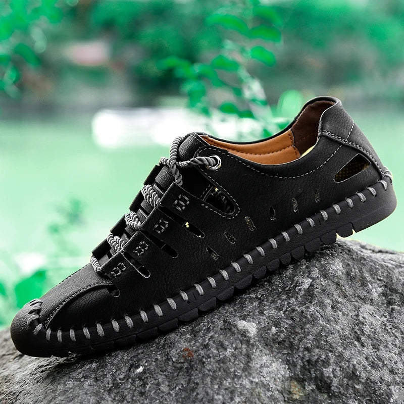 kaegreel handmade leather shoes sandals slippers 31295 black 