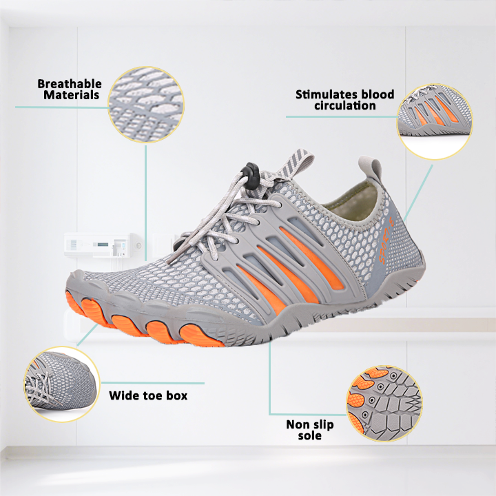 kaegreel barefoot shoes 31429 gray orange