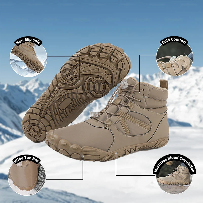 kaegreel winter barefoot shoes snow boots 31498 camel