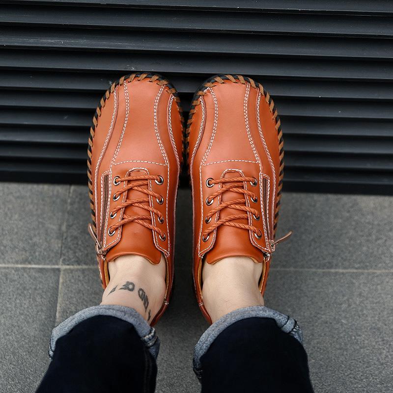 kaegreel handmade leather shoes 31321 yellow brown