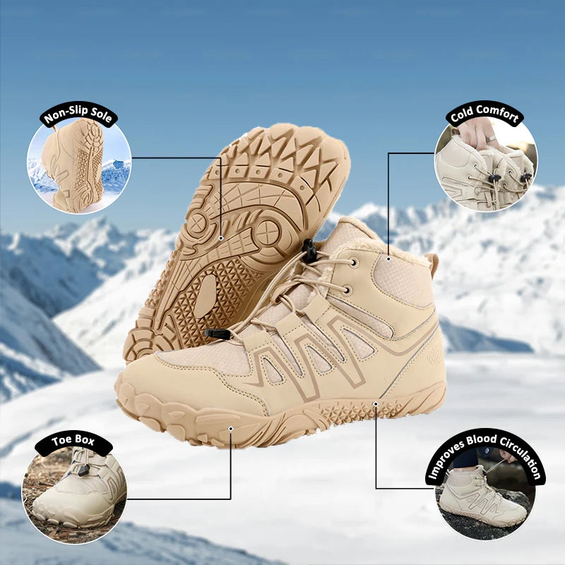 kaegreel winter barefoot shoes snow boots 31504 brown