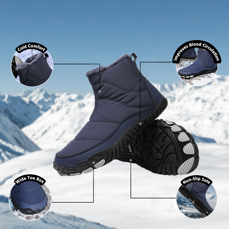 kaegreel winter barefoot shoes snow boots 31497 dark blue
