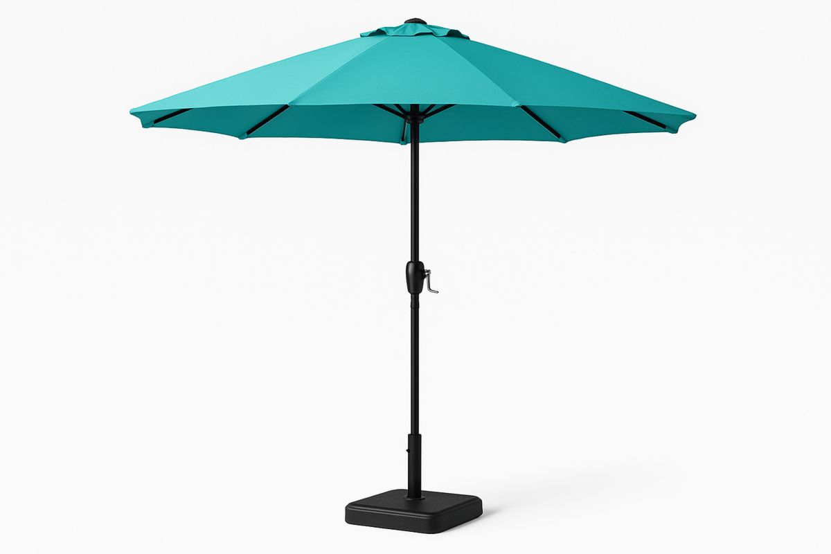 Gartenschirm Rund Türkis 3m Polyester Aluminium-Lumidomusvivo