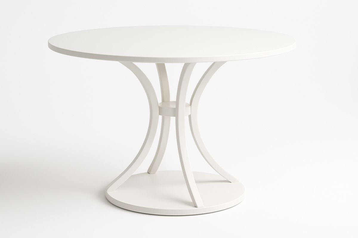 Runder Esstisch, weiß, Durchmesser 120 cm-Lumidomusvivo