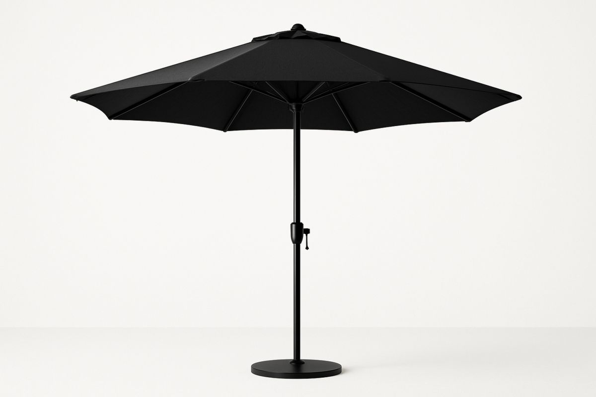 Runder Sonnenschirm Aluminium Schwarz Ø 300 cm-Lumidomusvivo