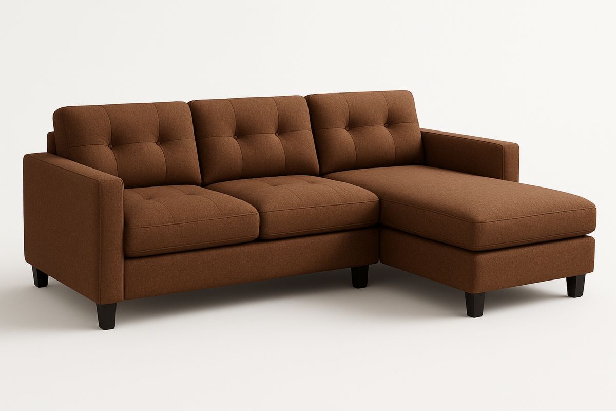 Ecksofa Braun Polyester 230x150x85 cm-Lumidomusvivo