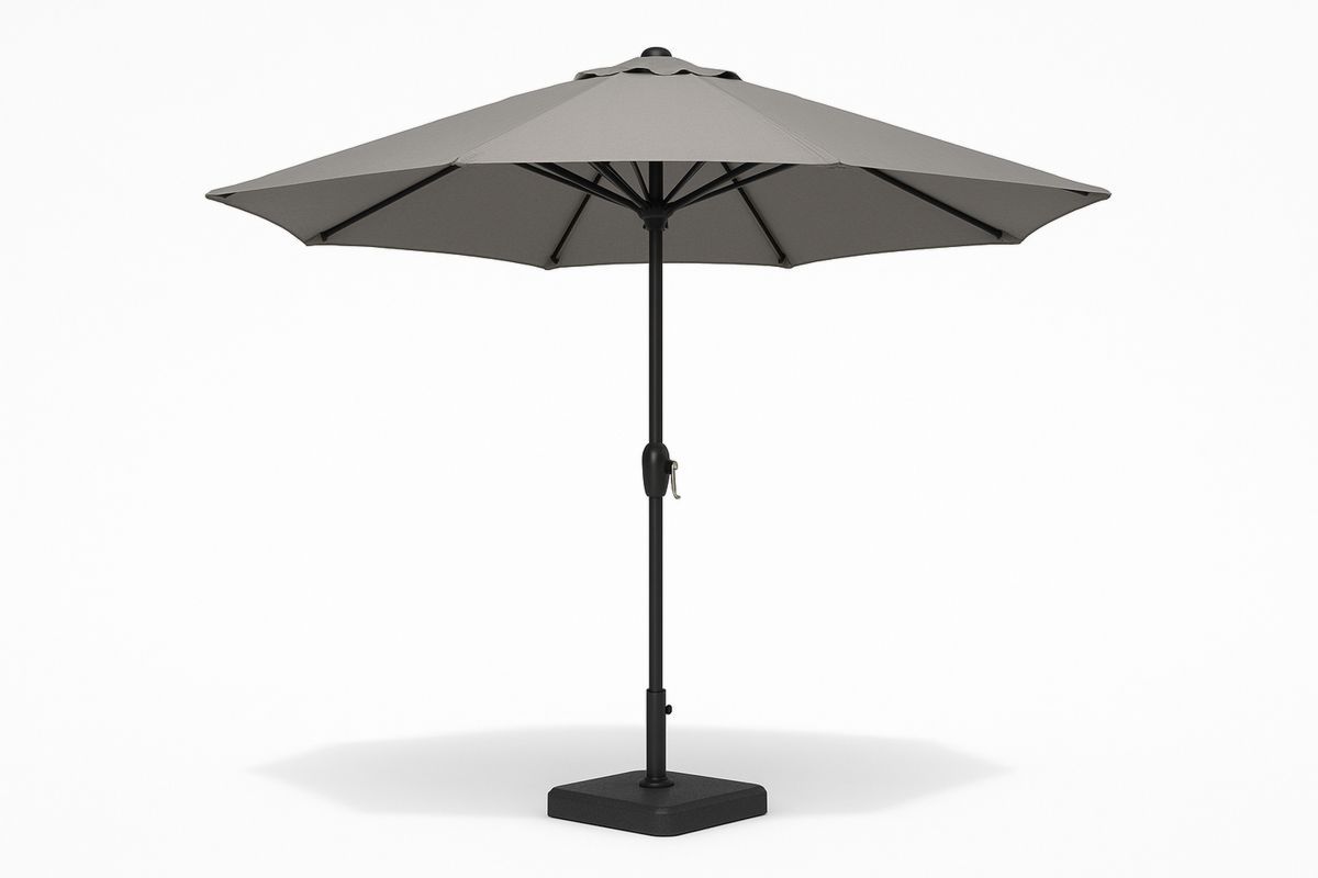 Gartenschirm Rund Grau Polyester Aluminium 300 cm-Lumidomusvivo