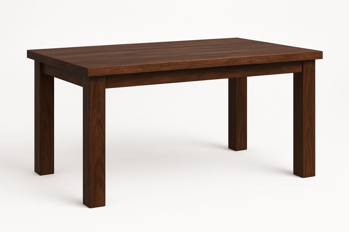 Esstisch aus massivem Holz, dunkelbraun, 150 × 90 × 75 cm-Lumidomusvivo
