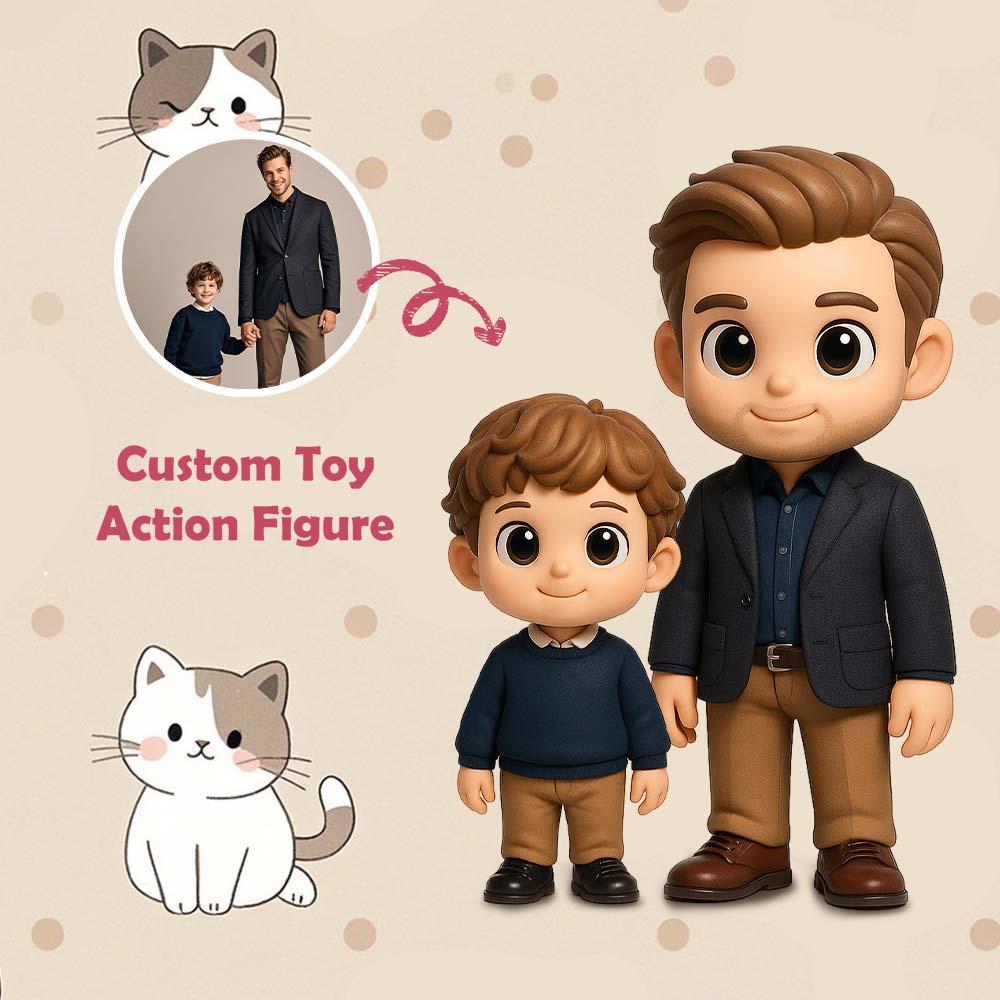 Custom 3D Action Figure From Your Photo Personalized Toy Figure  Custom Action Figure Gifts For Dad