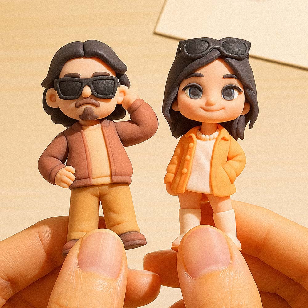 Custom 3D Action Figure Night Lamp Engraved Base from Your Photo Glass Display Dome Personalized  Unique Gift for Boyfriend, Girlfriend or Anniversary