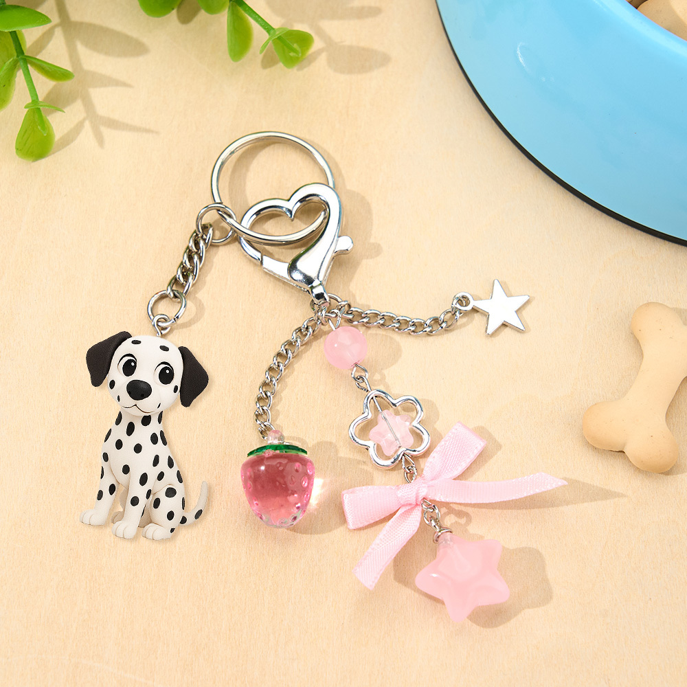 Porte-clés Mini Figurine Personnalisé À Partir D'une Photo, Rose, Cadeau Mignon Pour La Saint-valentin, Cadeau Romantique Pour Les Couples - 