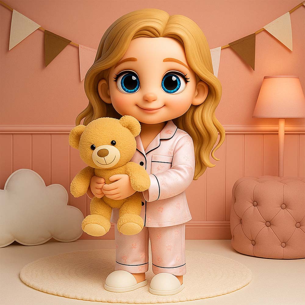 Personalized Pajama Party Figurine  Custom 3D Mini Figure Blind Box from Photo