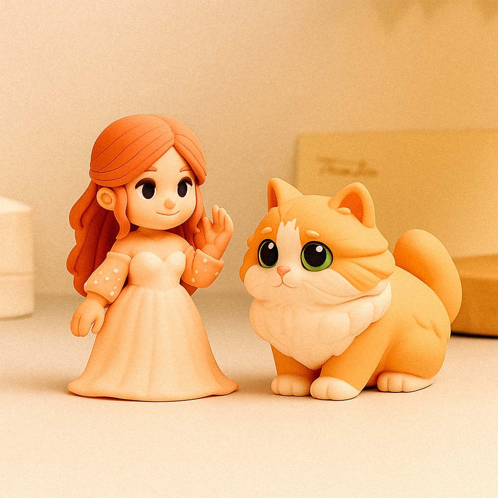 Custom AI 3D Figure Personalized Ultra Detailed Adorable Memorial Gift Idea For Anniversary