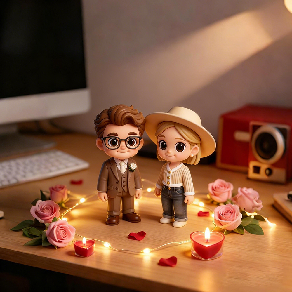 Figurine Articulée 3d Personnalisée À Partir De Votre Photo. Cadeau Unique Et Mémorable Pour La Saint-valentin, Votre Copain Ou Votre Copine. - 