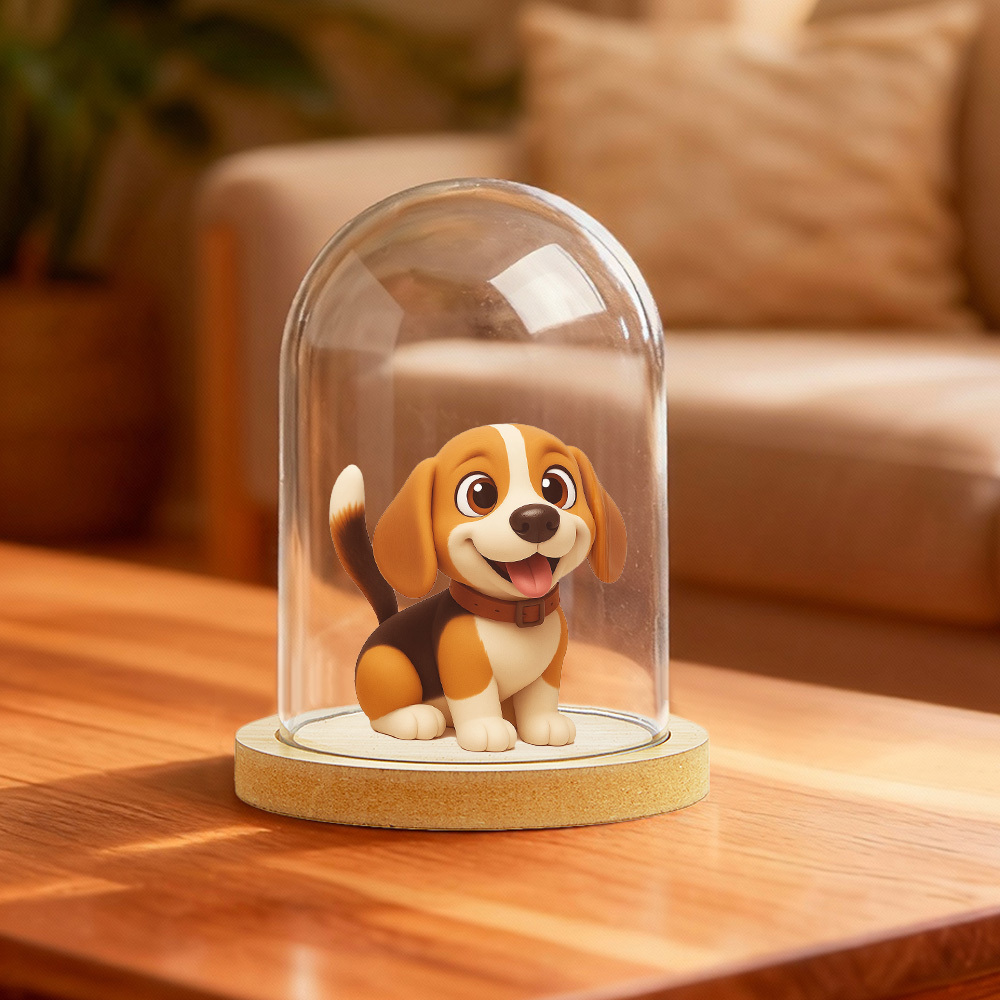 Custom 3D Figurine Dome Romantic Wedding Couple Personalized Display Romantic Gift for Marriage Anniversary Lovers Decor